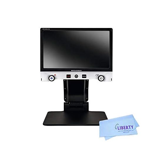 Eschenbach Vario Digital FHD Desktop Video Magnifier - Desktop and Portable Digital Video Magnifier - Video Magnifier for Low Vision | Includes Liberty Microfiber Cloth