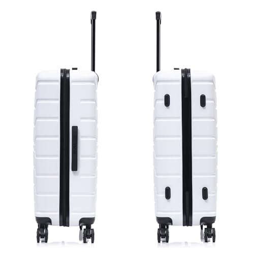Image of InUSA TREND Luggage with Spinner Wheels | Durable Lightweight Hardside Suitcase, Travel Sets with Handle and Trolley | (20in, 24in, 28in, 32in) 4 Piece Set | White