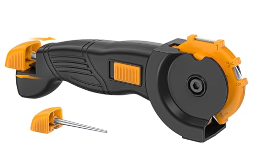 Garden Tools Knife Sharpener, 6 in 1 Multifunctional Sharpener for Garden Tools, Lawn Mower Blades, Axes, Pruner, Hedge Shears, Hunting Gear, Durable & Easy to Use