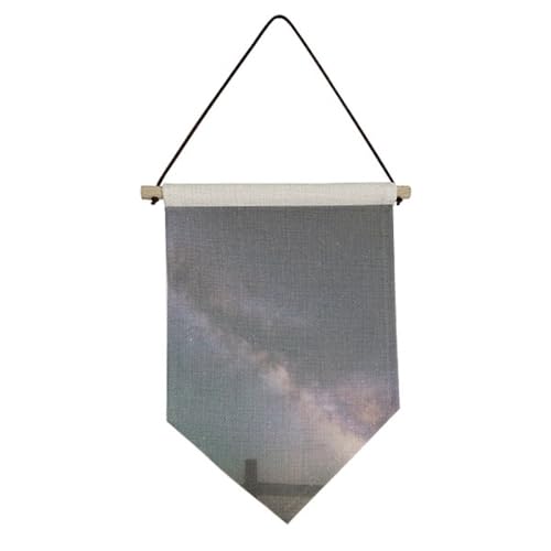 Drapeau en toile galaxie violet foncé pour décorer une chambre d'ado ou un studio