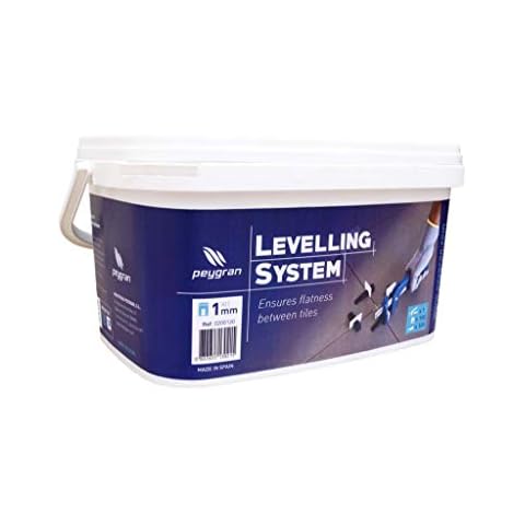 1/16"- 2mm Peygran Tile Leveling System Kit: 100 CLIPS/Spacers + 100 WEDGES + PLIERS/Tool in a heavy duty bucket. WORLD'S STRONGEST and COMPLETE product for lippage- tile installation Cover