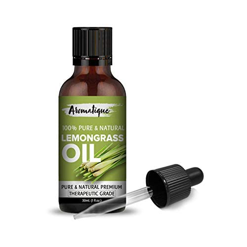 Aromatique Lemongrass Essential Oil For Skin, Hair Growth 100% Pure And Natural Therapeutic Grade, 30Ml Yellow