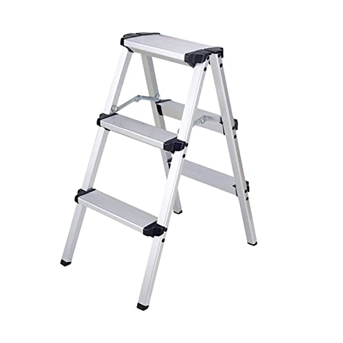 Image of 3 Step Ladders Collapsible Wide Pedal Portable for Garage Outdoor Home