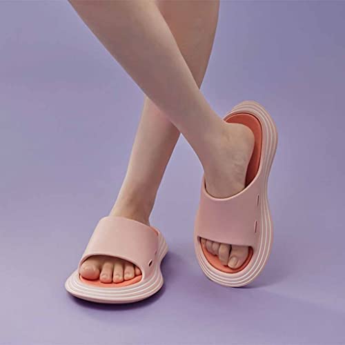 Women and Men Anti-Slip Slippers, Open Toe Flat Sandals with Arch Support，Eva Toe Flip Flop Womens Shower Summer Beach Pool Bathroom Garden Shoes (Color : Black, Size : EUR42-43)2