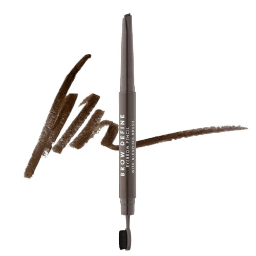 MUA Brow Define, Dark Brown, Angled Eyebrow Pencil With Brush (Pack of 1)