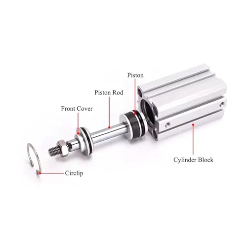 Vérin pneumatique compact idéal pour espaces réduits alésage 32mm course 10mm - 4