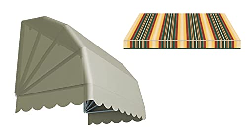 La tenda cappottina a 4 raggi viene fornita interamente assemblata. Essa è costituita da: struttura in alluminio (bianca o avorio) a settore circolare con raggiera ad angolo di 90°; snodi in nylon; copribordo in pvc; piastre di fissaggio in alluminio, accessori vari in nylon. Tutti i materiali usati per la realizzazione del prodotto sono resistenti, solidi e sicuri.