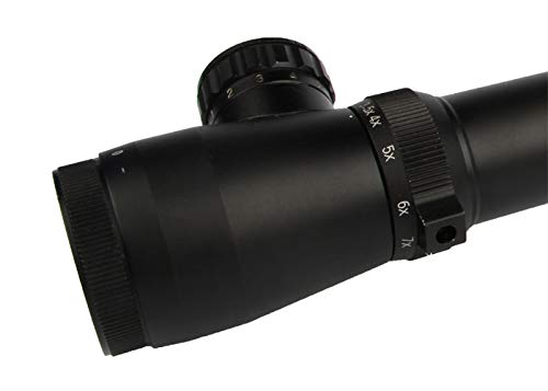 Lunette de visée pour Fusil Tactique 3,5-10X40mm Airsoft Sniper Scope Rapid Rangefinder Réticule Lumineux Rouge avec Anneaux de Montage Libres 20mm/11mm