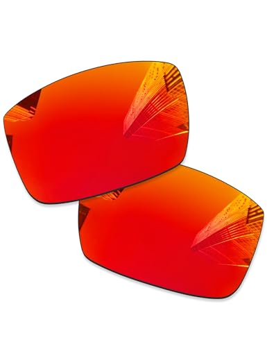 Image of 4 Pairs Ploarized Replacement Lenses for Oakley Crankshaft OO9239 60mm Sunglasses - Black + Silver Titanium + Ice Blue + Fire Red