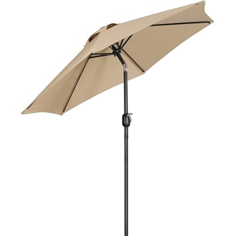 Sombrilla Yaheetech Jardín Inclinable 270cm Beige thumbnail