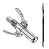 Grease Gun Coupler, Double Handle Grease Gun Tips, Rated 10,000 PSI, Quick Release, Grease Coupler L