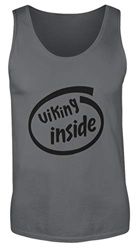 Camiseta tirantes hombre gris negro Viking Inside para entrenar sin rozaduras