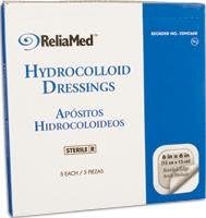 Zdhc66B - Reliamed Sterile Latex-Free Hydrocolloid Dressing with Film Back and Beveled Edge 6 X 6