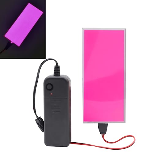 Image of Electroluminescent EL Panel Light, DIY EL Light Cuttable Paper for Decoration /Cosplay /Funny Birthday Parties /Horror Theme Parties /Pumpkinhead (1, Pink)