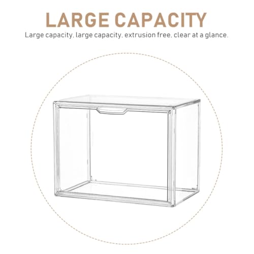 Boîte de rangement empilable acrylique transparente pour livres