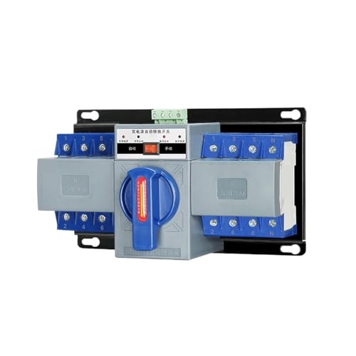 FBFTGMRMTA Interruttore di trasferimento Automatico a Doppia Alimentazione, Interruttore di Circuito di Standby monofase 220 V 2P 4p 63A, regolatore di commutazione di Potenza Manuale(4p,25A)