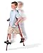 Geospace Original Walkaroo Stilts by Air Kicks (Steel) with Ergonomic Design for Easy Balance Walking (Red)