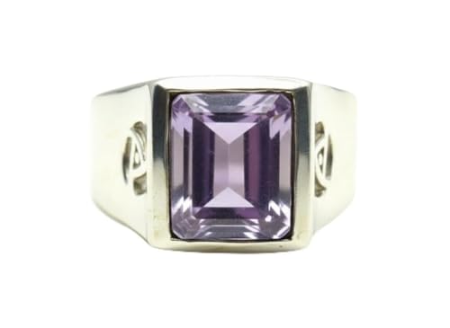 Image of Choose Your Color Mens Bold Ring 925 Sterling Silver Gemstone Wedding Engagement Statement Ring Birthstone Solitaire Jewellery Ring Sizes 4, 5, 6, 7, 8, 9, 10, 11, 12, 13,