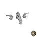 Newport Brass 3-1626/24A Miro Double Handle Roman Tub Faucet with Metal Lever Handles, French Gold