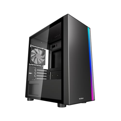 Image of PcCooler Platinum LM300 ARGB - - Micro ATX - windowed Side Panel (Tempered Glass) - no Power Supply - USB /Audio /Mic