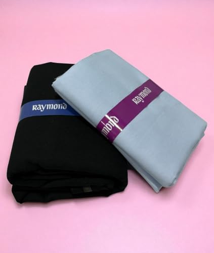 Image of Raymond Makers Men's Shirt & Trouser Fabric Combo with Premium Gift Box | Solid Shirt Fabric with Formal Trouser Fabric | Unstitched Dress Material for Office & Formal Wear