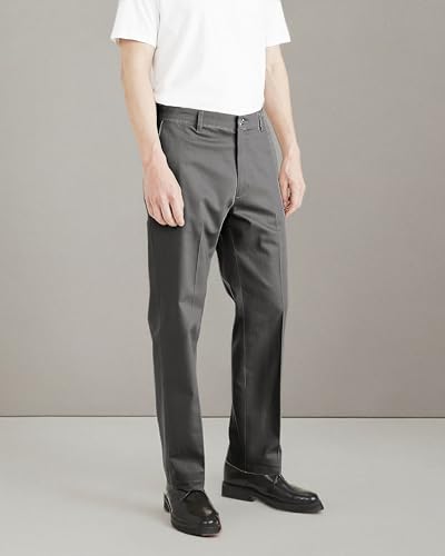 Dockers Men's Signature Khaki Classic Fit Iron Free with Stain Defender (Regular, Steelhead, 44 Big Tall4