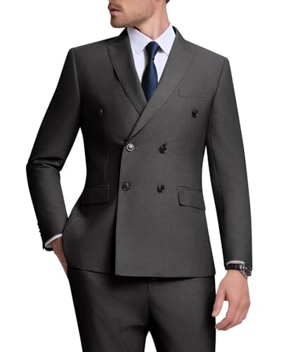 Men's Suits for Men Slim Fit Double Breasted Suit Men 2 Piece Suit Tuxedos Slim Fit Wedding Party Business Prom Suits