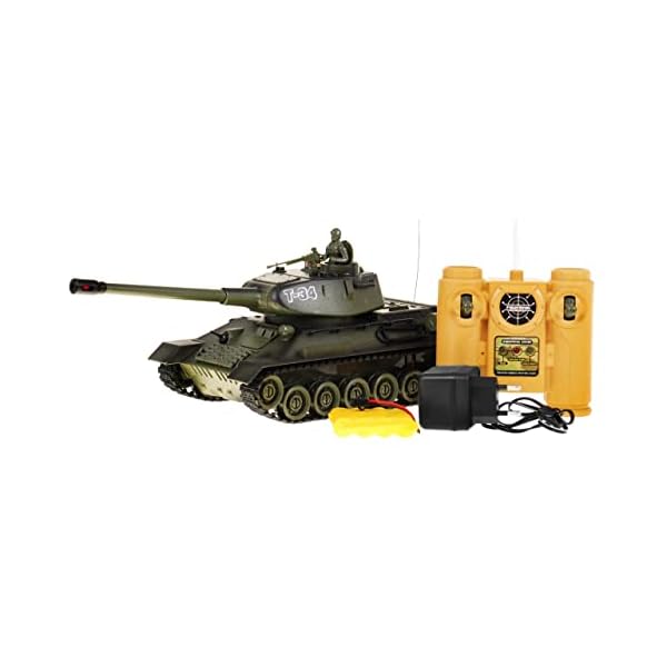 Modell Militärfahrzeug Panzer T-34 Modell R/C Camo Camouflage Grün 2,4 GHz Fernbedienung für Kinder Jugendliche Jungen 14+ The Great Battle of Tanks – Bild 3