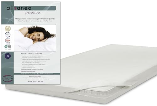 allsaneo Premium Allergiker Matratzenbezug 180x200x8 cm | Allergie Bezug extra weich und leicht | Anti Milben Encasing | Milbenschutz | allergendichter Zwischenbezug | Hohenstein Zertifiziert