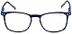 Solar Unisex Brille R02 Blau +1, mattblau, One Size