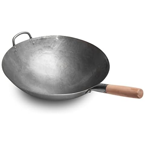 Craft Wok Großer, schwerer, handgefertigter Pow-Wok aus Carbonstahl Cover
