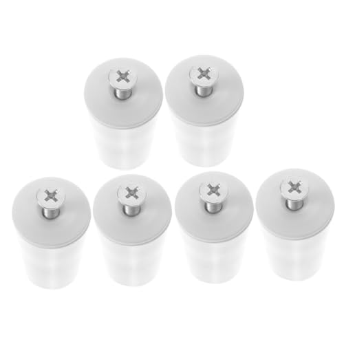 TEHAUX 6 Piezas Sujetadores de Persianas de Aluminio Blanco Tope de Persiana Enrollable Accesorios Resistentes y Compactos para Cortinas con Manivela o Cinta Fácil Instalación y