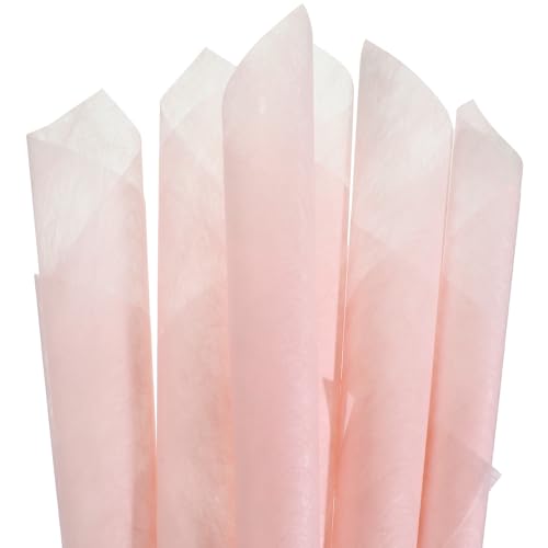 Sorcristy 38 Sheets Tissue Flower Wrapping Paper, 11.41 Inches Cotton Paper, Waterproof Floral Bouquet Wraps White Tissue Papers Withdrawable Lining Papers for Gift Bags(Pink)