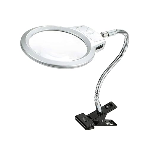 KONTONTY Lámpara De Mesa De Lupa Clip Pasatiempo Estudiando Cuello De Cisne Usb Abrazadera Condujo Acortar Oficina Lupa De Luz Artesanal Lámpara De Escritorio Con Lupa Clip En Luz Led