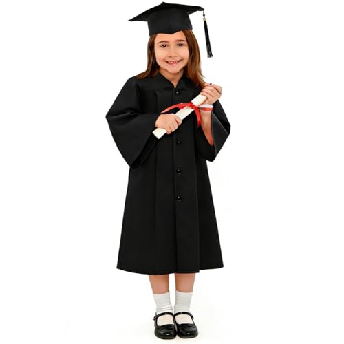 Image of Kindergarten 2025 Graduation Cap and Gown Tassel Sets with Charm 2PCS Graduations Stoles for Kids Grad Party Clothes