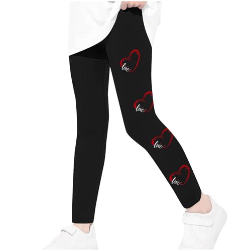 Girls Leggings Cute Heart Printed Teens Stretchy Yoga Pants Kids Full Length Daily Dance Ballet Tights4