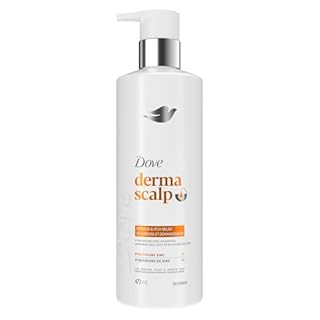 Dove Derma Scalp Shampoo for 100% Flake-Free* & Smooth Hair, Dryness & Itch Relief with Niacinamide & Glycerin, 473 ML