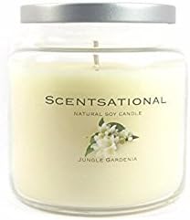 Scentsational Soaps & Candles Jungle Gardenia Natural Soy Candle w/Lid 19 Oz