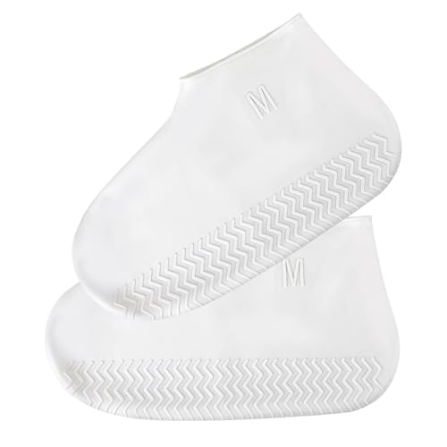 LEUUD Cubre Zapatos Impermeable Lluvia, 1 Par de Protector Calzado Lluvia, Funda de Zapato Reutilizable, Cubrezapatos Antideslizante para Días de Lluvia y Nieve(M, EU 35-39)