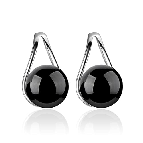 Boucles d'oreilles bijoux naturels rouge noir b tendance pour fille