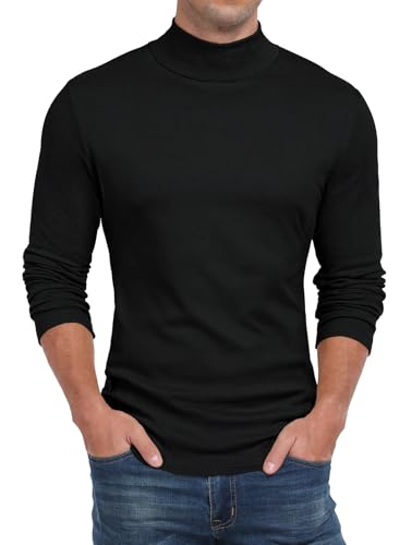 Sailwind Men's Mock Turtleneck Long Sleeve T Shirts Basic