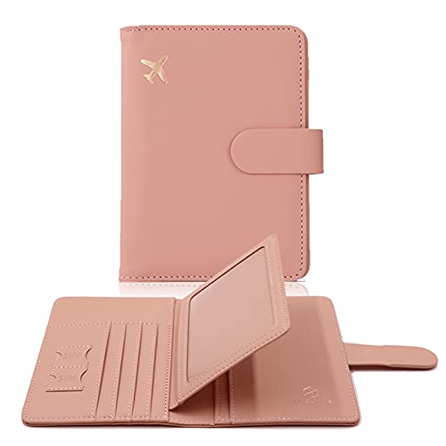 Image of Melsbrinna Rfid Passport Holder for Travel women /Men, Cute Passport Wallet Rfid Blocking Card Slots, Rfid Passport Cover /CaseTravel Wallet, Passport Book Holder (1, Pink)