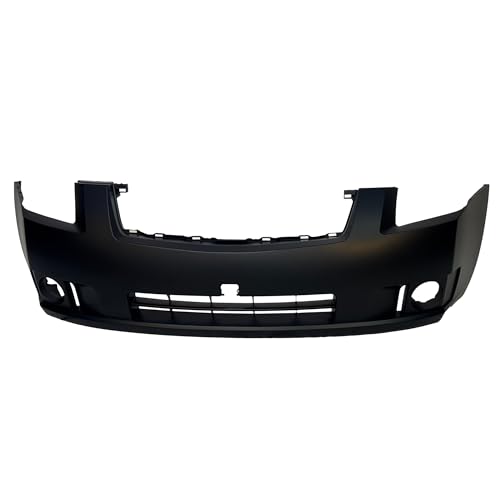 Image of FitParts Compatible with Nissan Sentra 2007-2009 Front Bumper Cover | Primed, With Fog Light Holes, Ready to Paint, OEM 62022ET32J, NI1000241