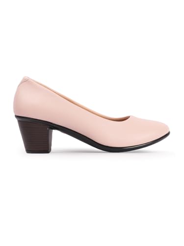 Image of Carlton London Women Comfortable Block Heel Pointed Toe Slip On Fashion Shoes for Daily use, Office use, Casual use