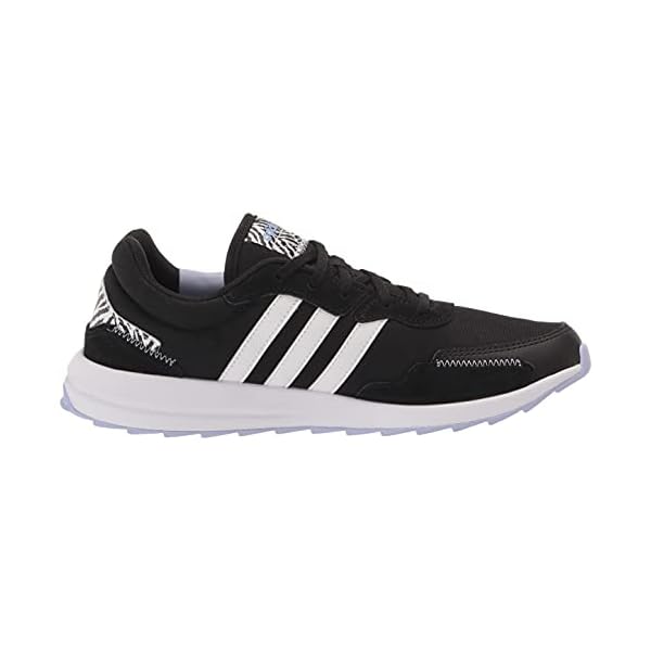 Adidas Women's Retrorun Running Shoe, Black/White/Violet Tone, 9