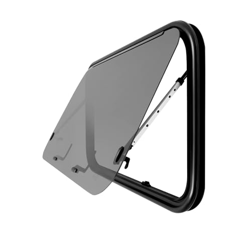 Fenêtre de caravane avec store et moustiquaire 900 x 550 mm, coins arrondis à 65°, fenêtre basculante, fenêtre de camping-car, fenêtre latérale, fenêtre extérieure à pousser pour caravane, van