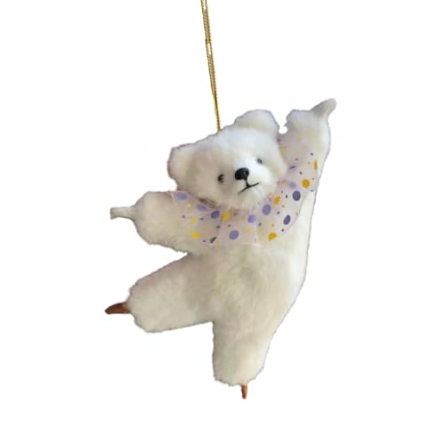Ballet Bear Pendant Plush Bear Keychain Stuffed Pendant Soft Key Rings
