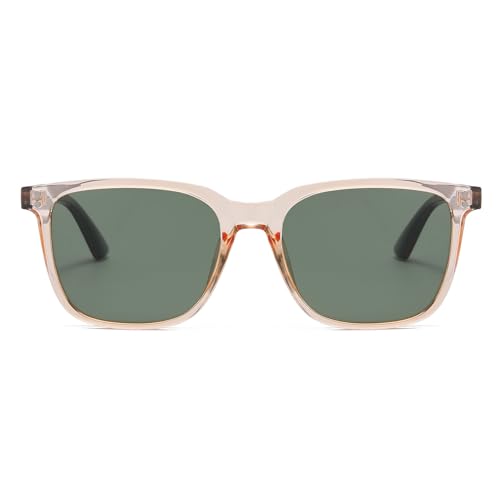 Image of Polarized Square Sunglasses for Men Ultralight Classic Retro Square Driving Shades UV400 Protection Sun Glasses
