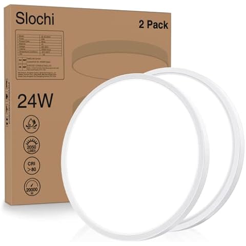 slochi Pack 2x Plafon LED Techo 24W Cover
