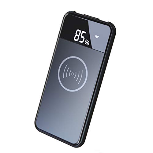 Batería externa 10000mAh con cargador inalámbrico Qi y pantalla LED para iPhone y Galaxy 1